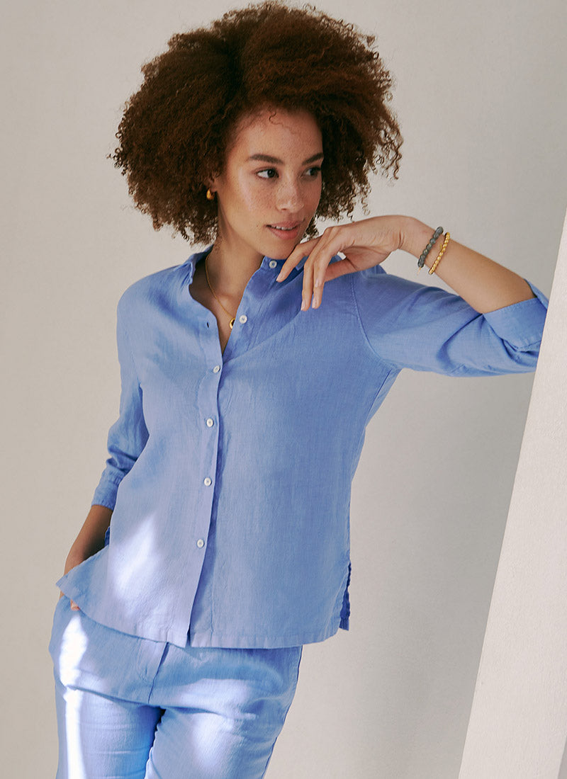 Image of Button-Up Linen Shirt