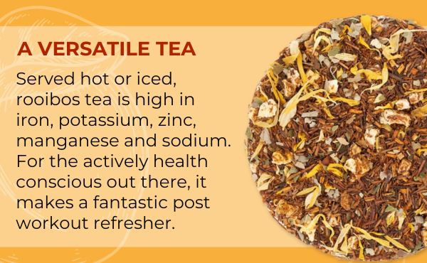 May's Featured Tea. Georgia Peach Rooibos. Save 15% Throughout May.