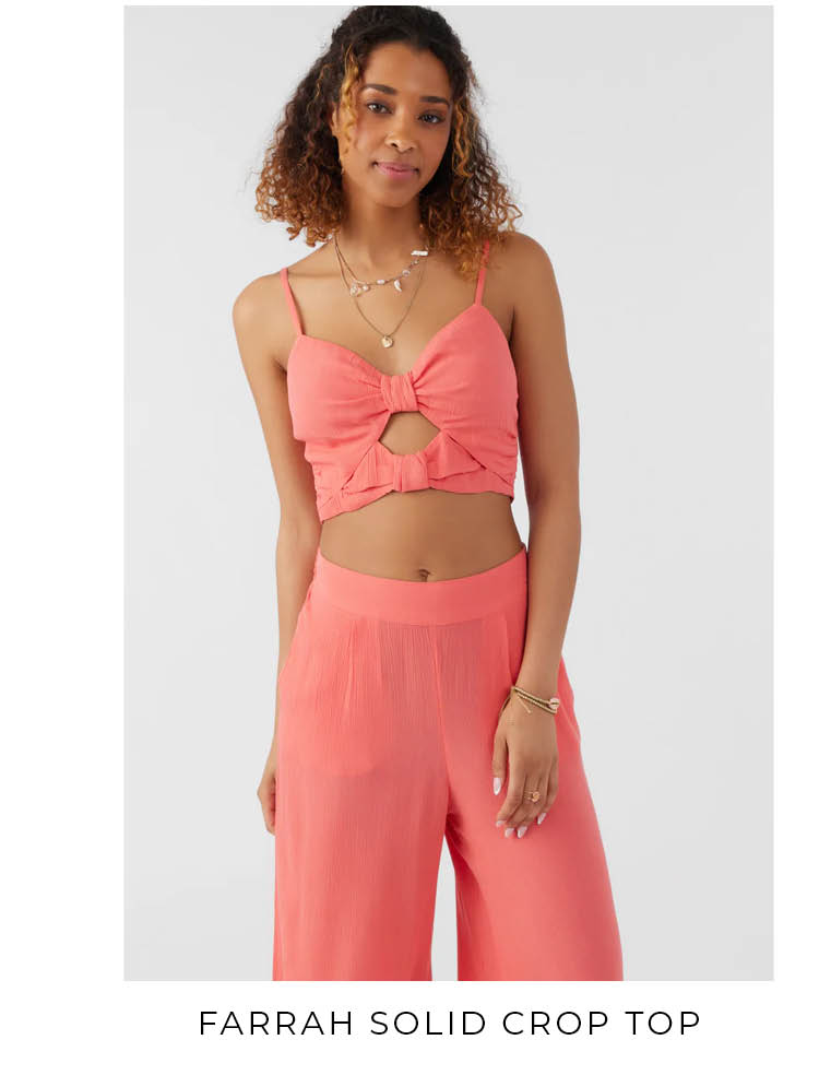 Farrah Solid Crop Top