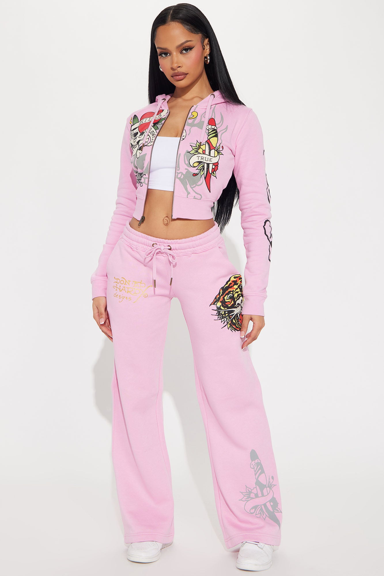 Image of Ed Hardy Tiger Roar Pant - Pink