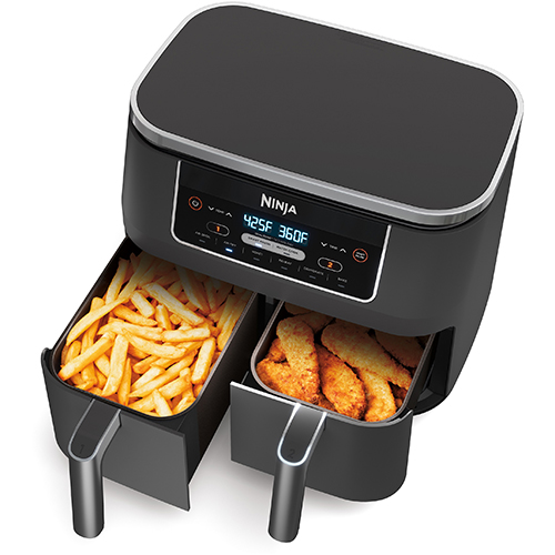 Ninja 6-In-1 8 Qt Air Fryer With DualZone Technology, 2 Baskets - Gray