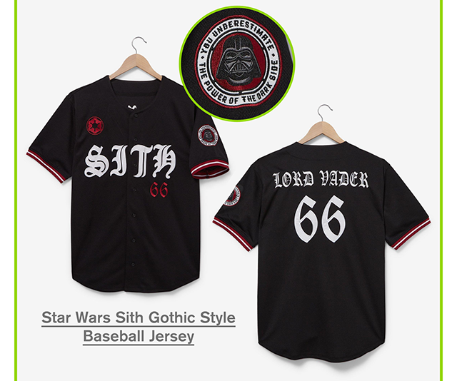 Star Wars Sith Gothic Style Baseball Jersey