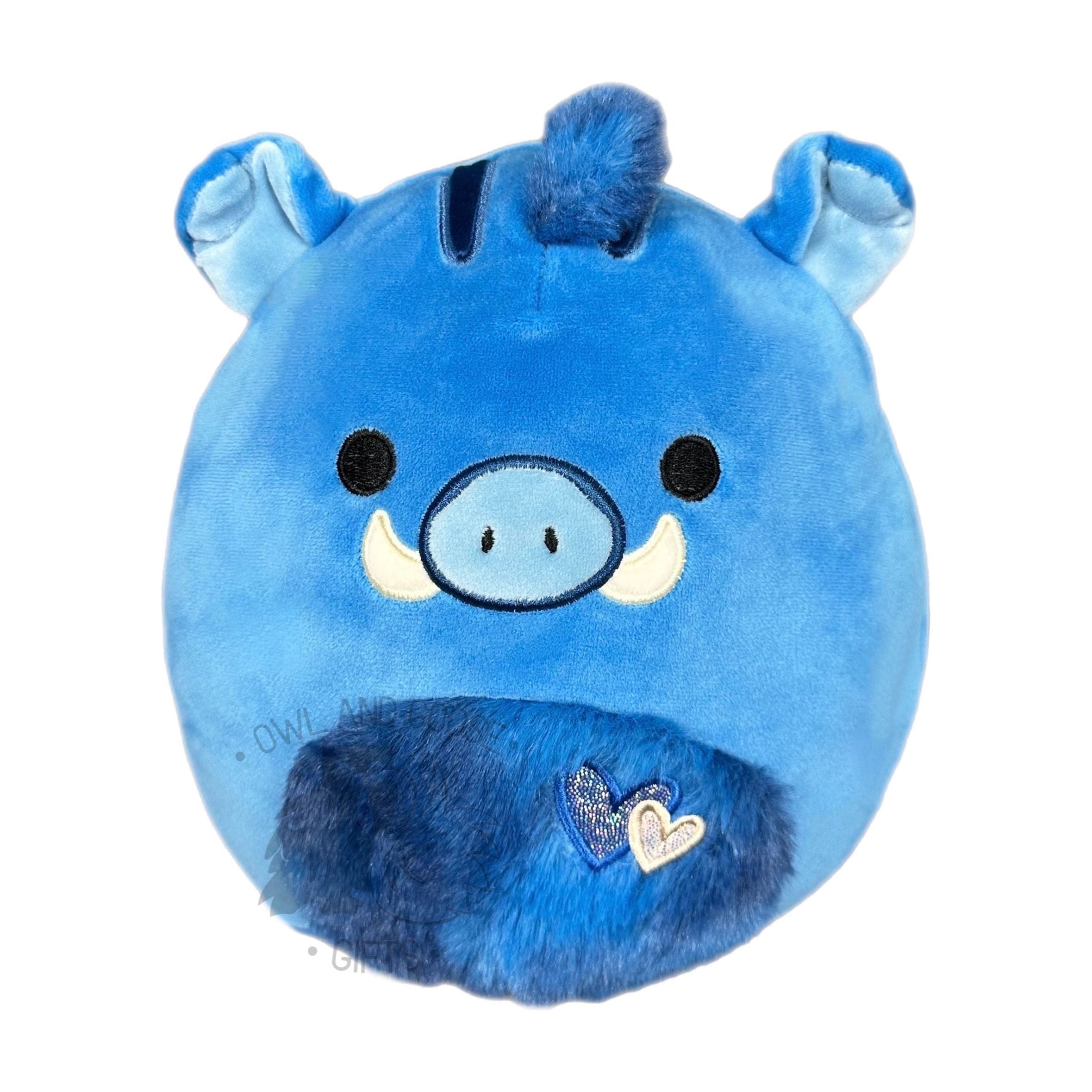 Squishmallow 12 Inch Berjon the Blue Warthog Valentine Plush Toy