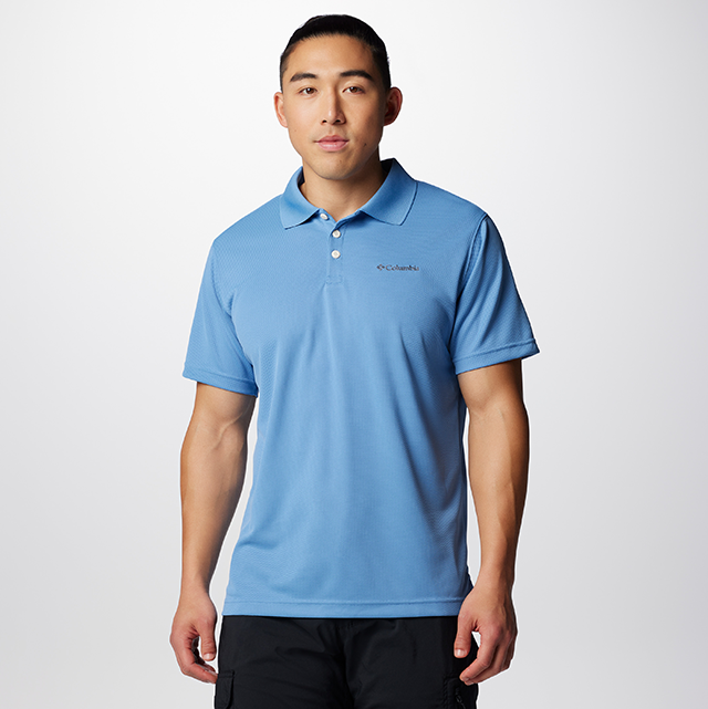 Blue polo shirt