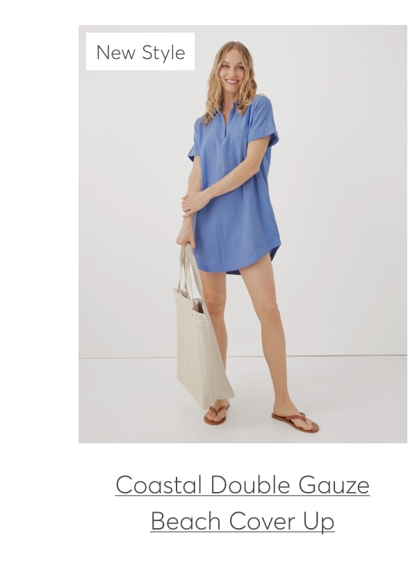 Coastal Double Gauze Beach Cover Up