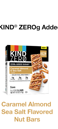 Caramel Almond & Sea Salt KIND ZEROg Added Sugar Bars