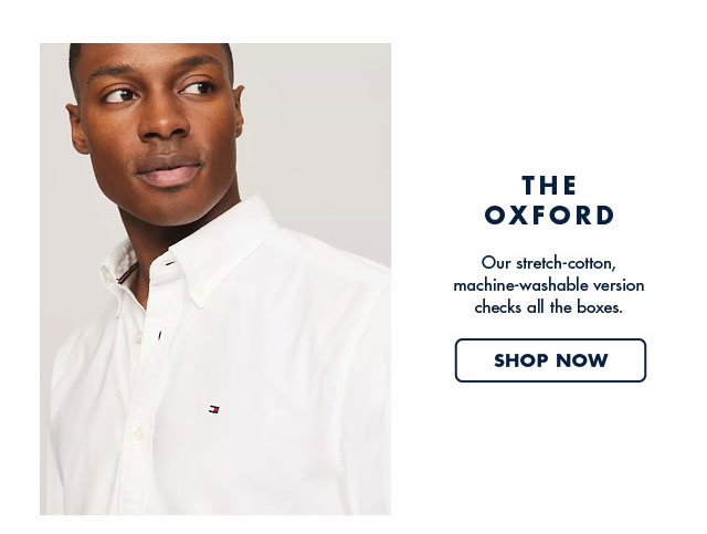 The oxford                                            Our stretch-cotton machine-washable version checks all the boxes.                                            Shop now                                         