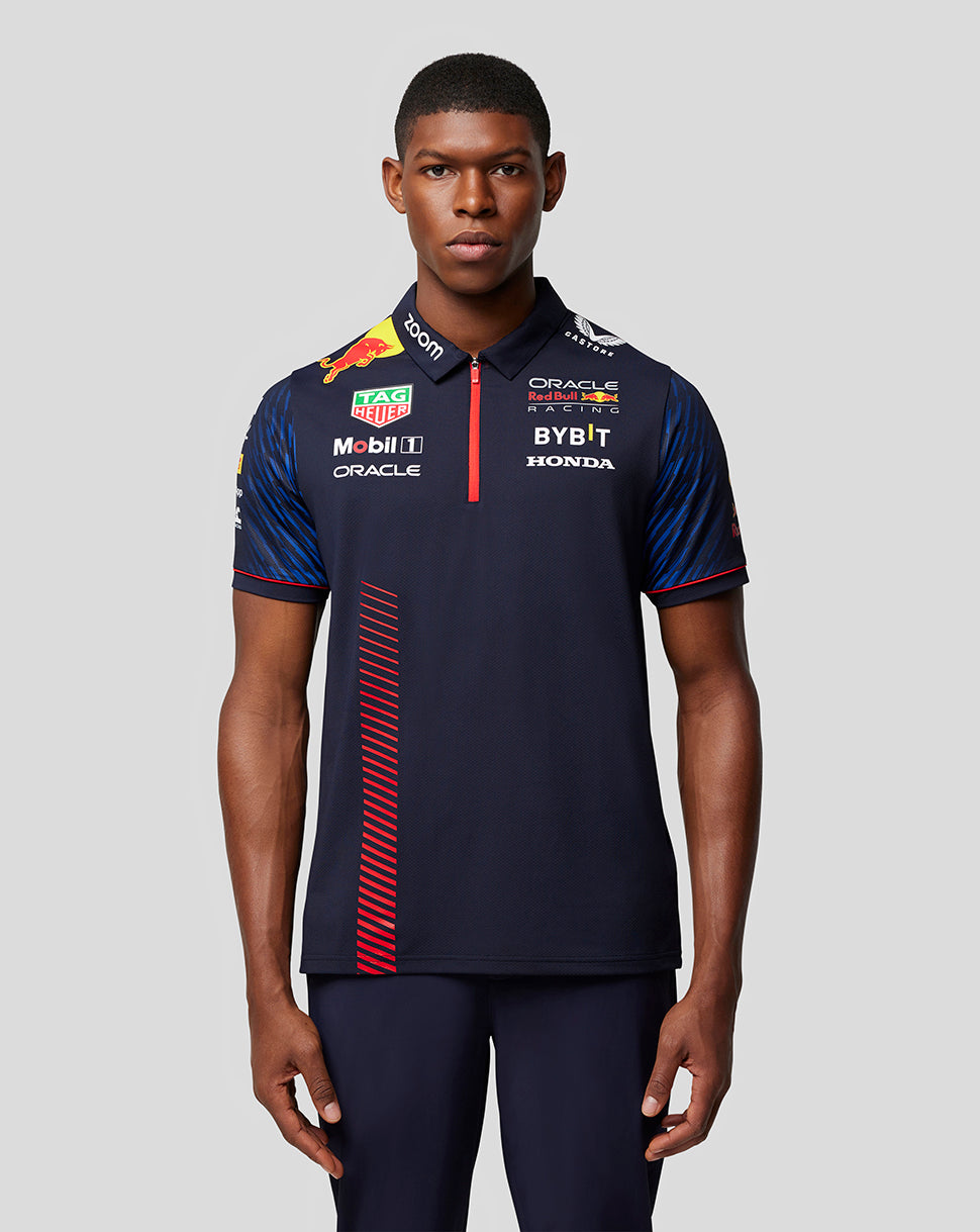 Image of MEN'S ORACLE RED BULL RACING SHORT SLEEVE POLO SHIRT - NIGHT SKY