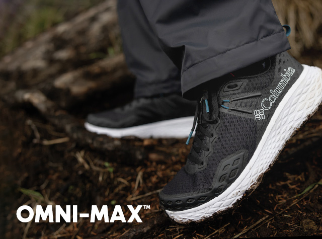 OMNI-MAX. Close-up of shoes with Omni-Max technology. 