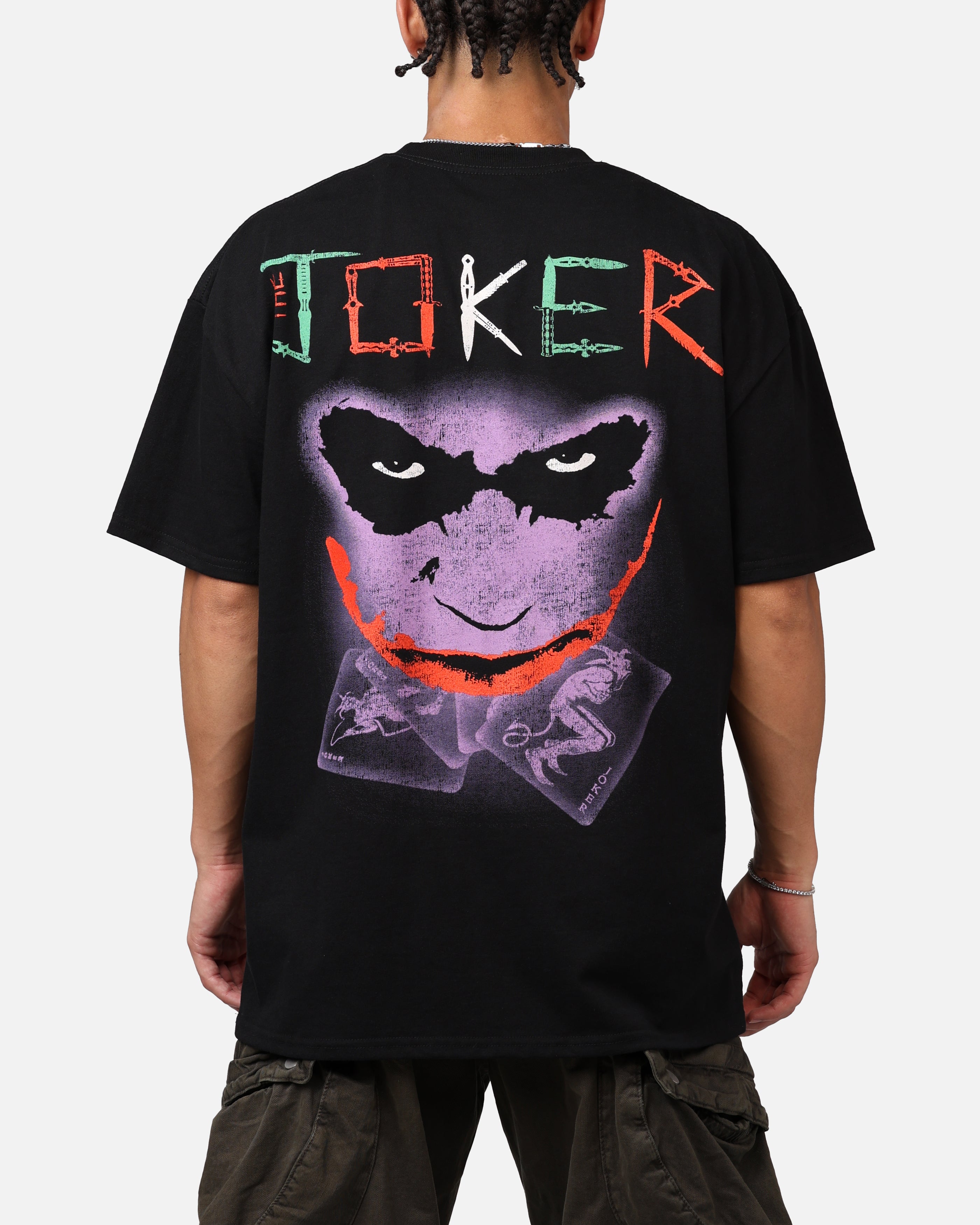 Image of American Thrift X DC Batman The Joker Scars Heavyweight T-Shirt Black