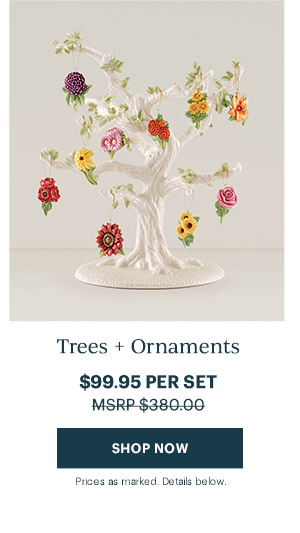 Trees + Ornaments  $99.95 PER SET  [SHOP NOW] Prices as marked. Details below.