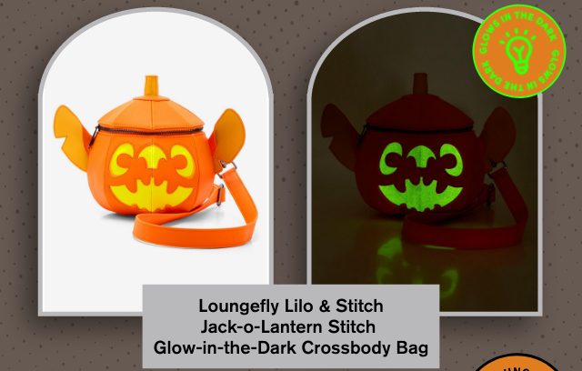 Loungefly Lilo & Stitch Jack-o-Lantern Stitch Glow-in-the-Dark Crossbody Bag