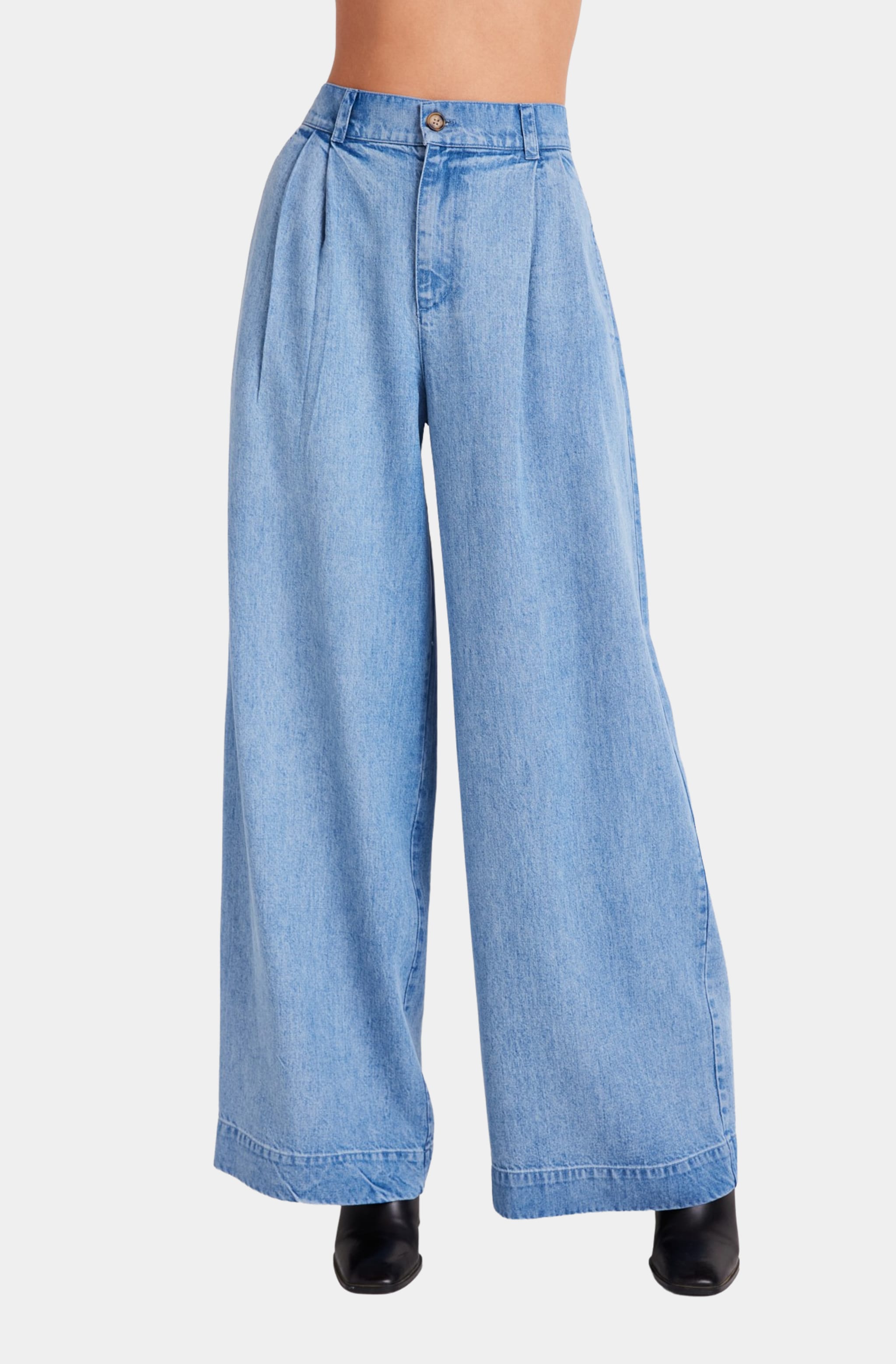 Image of Greta Pleated Wide Leg Trouser