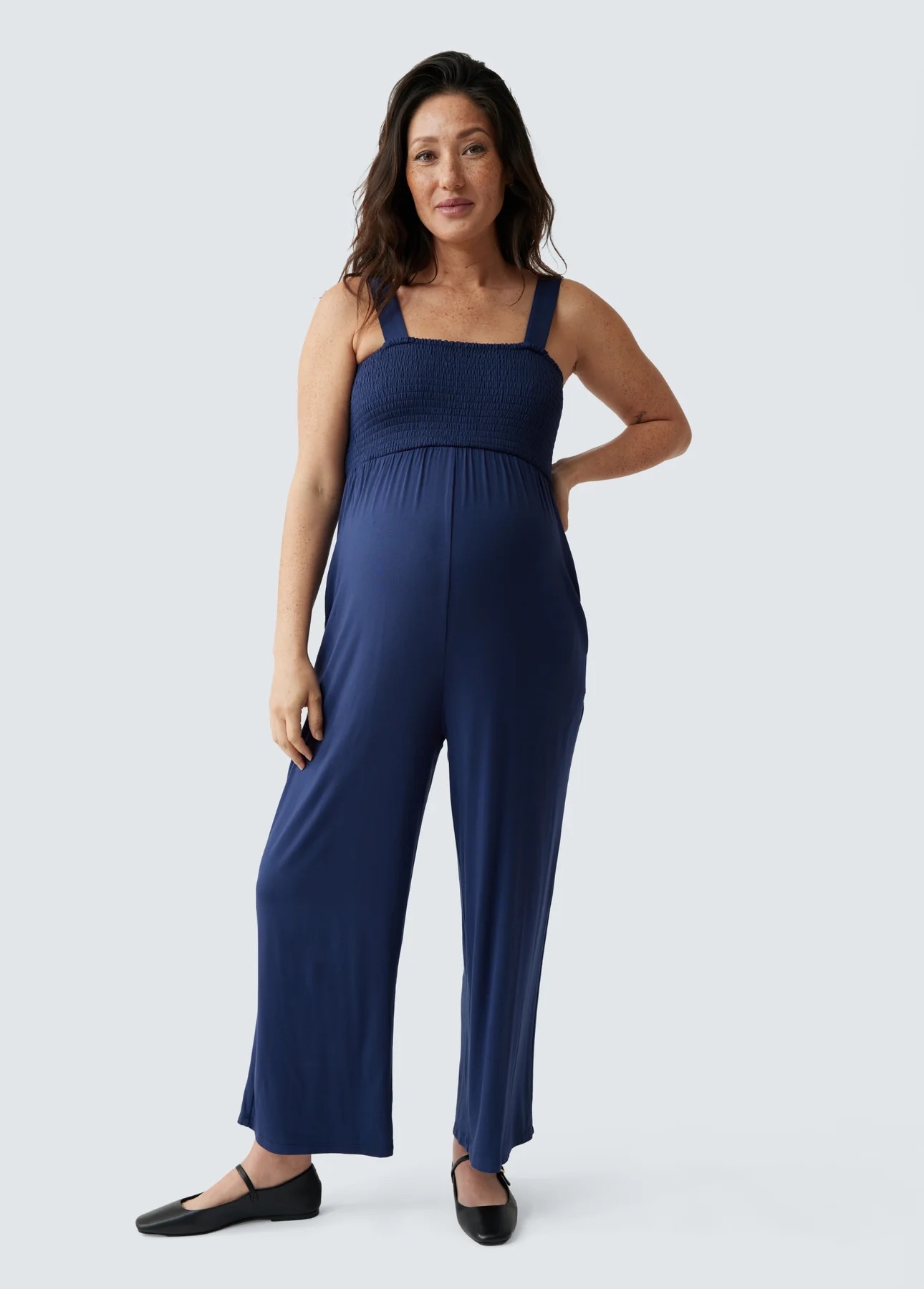 Smocked Bodice Jumpsuit