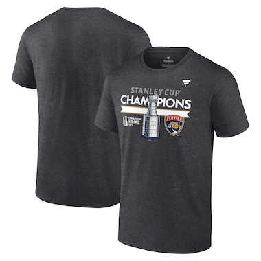  Fanatics  Heather Charcoal  2024 Stanley Cup Champions Locker Room T-Shirt