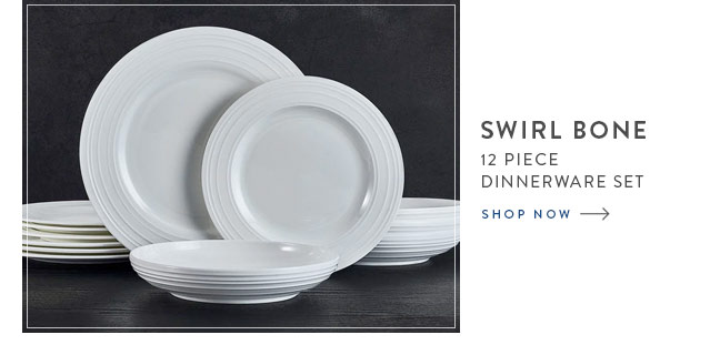 Shop Swirl Bone 12 Piece Dinnerware Set