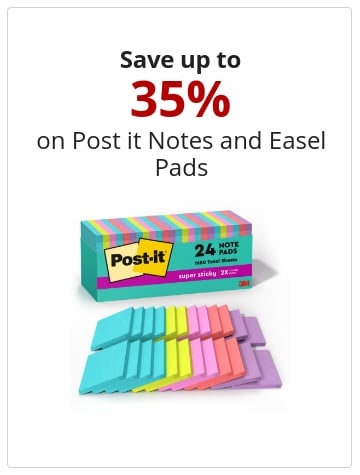 Save up to 0.35 on Post it Notes and Easel Pads