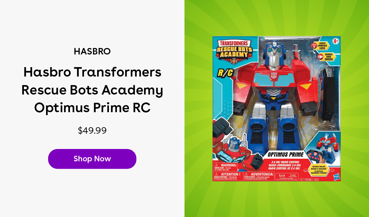 Hasbro Transformers Rescue Bots Academy Optimus Prime RC $49.99