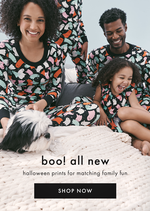 Boo — all new halloween prints for matching family fun. SHOP NOW.