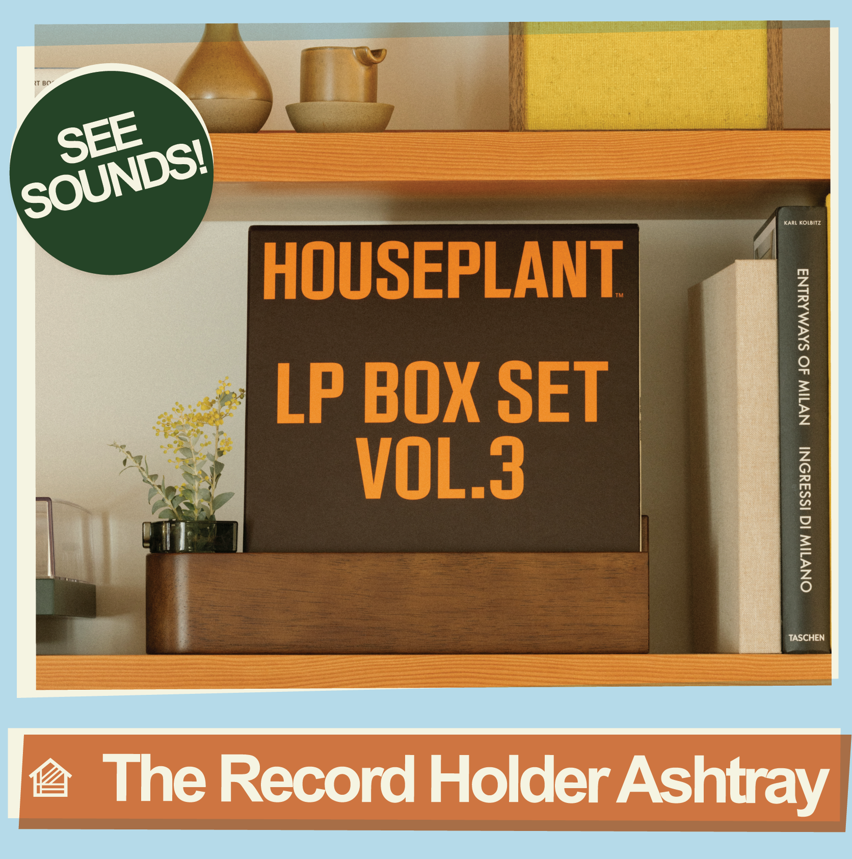 Houseplant Record Player Ashtray