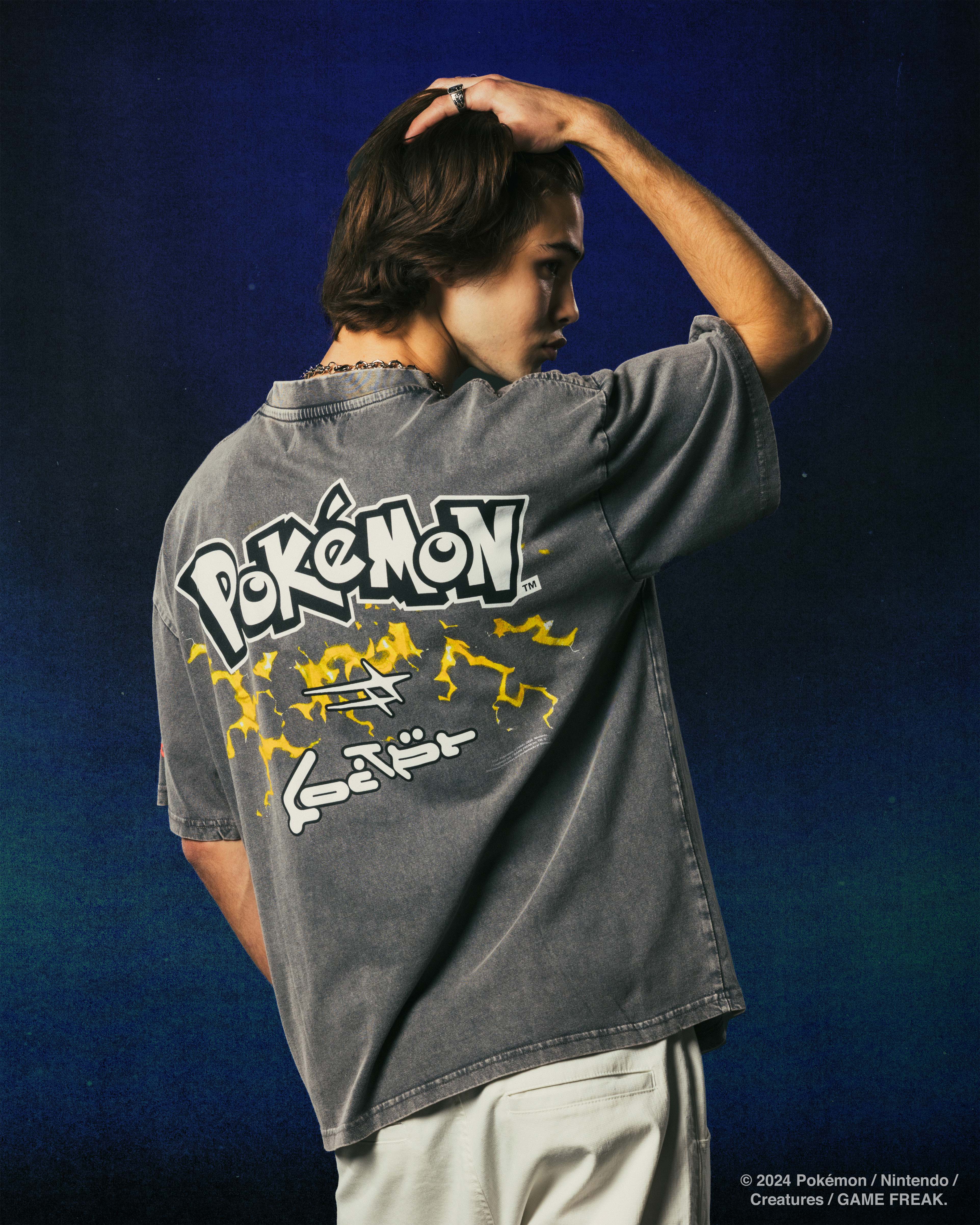 Image of Pokémon By Loiter Pikachu Premium T-Shirt Charcoal