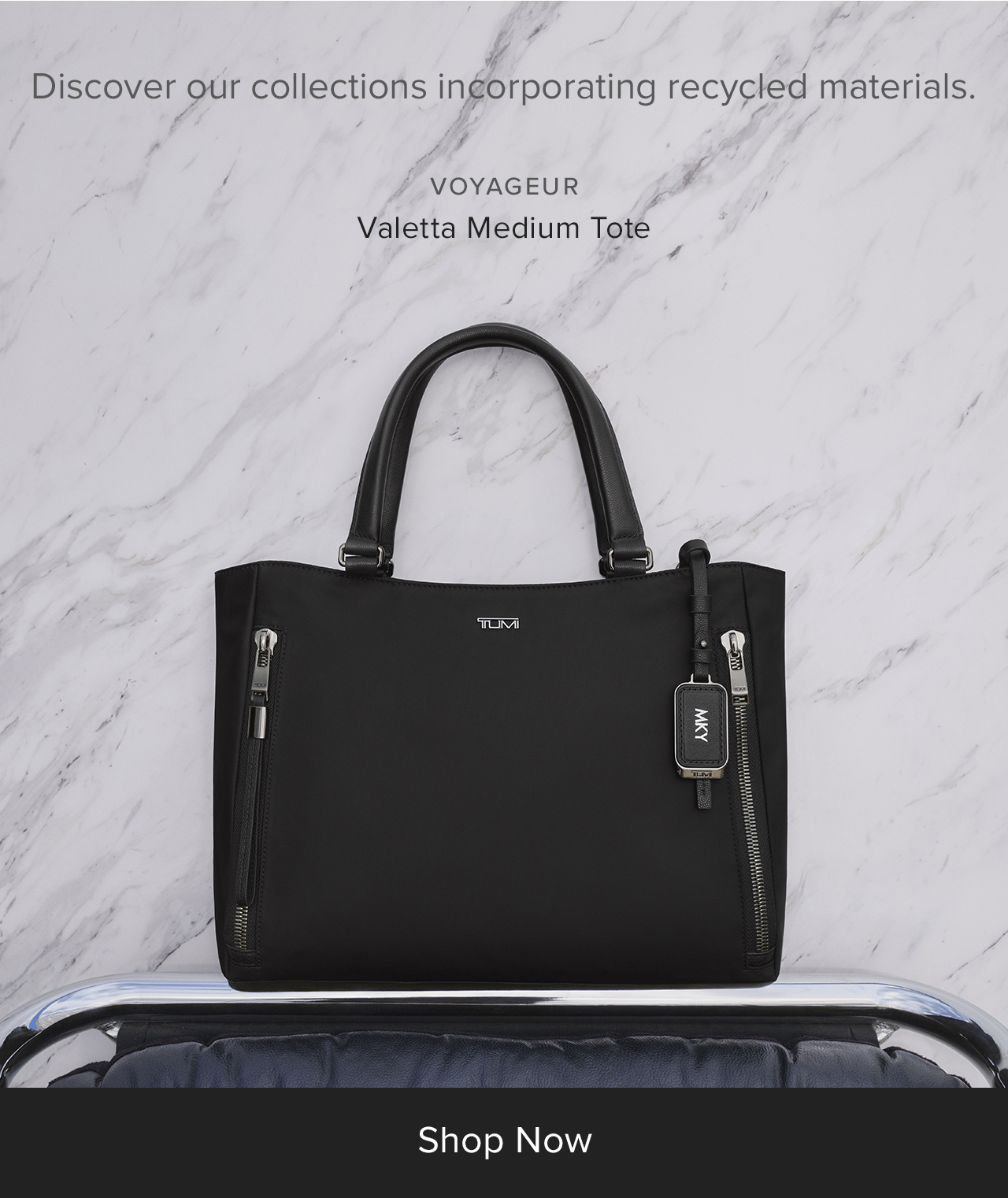 Discover our collections incorporating recycled materials - Voyageur: Valetta Medium Tote