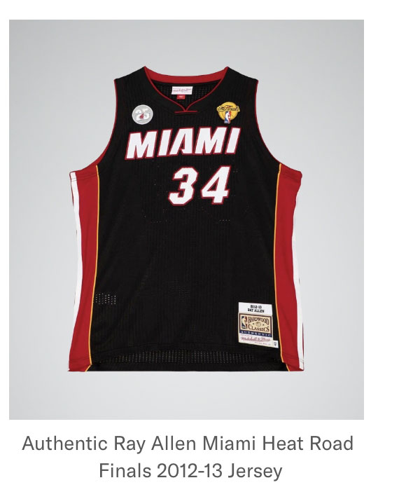 Authentic Ray Allen Miami Heat Road Finals 2012-13 Jersey