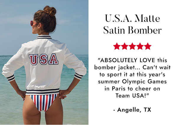 U.S.A. Matte Satin Bomber