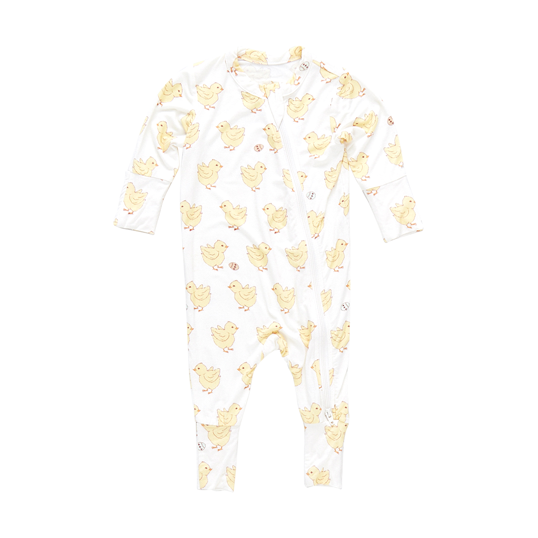 Image of Baby Bamboo Romper - Chirping Chicks