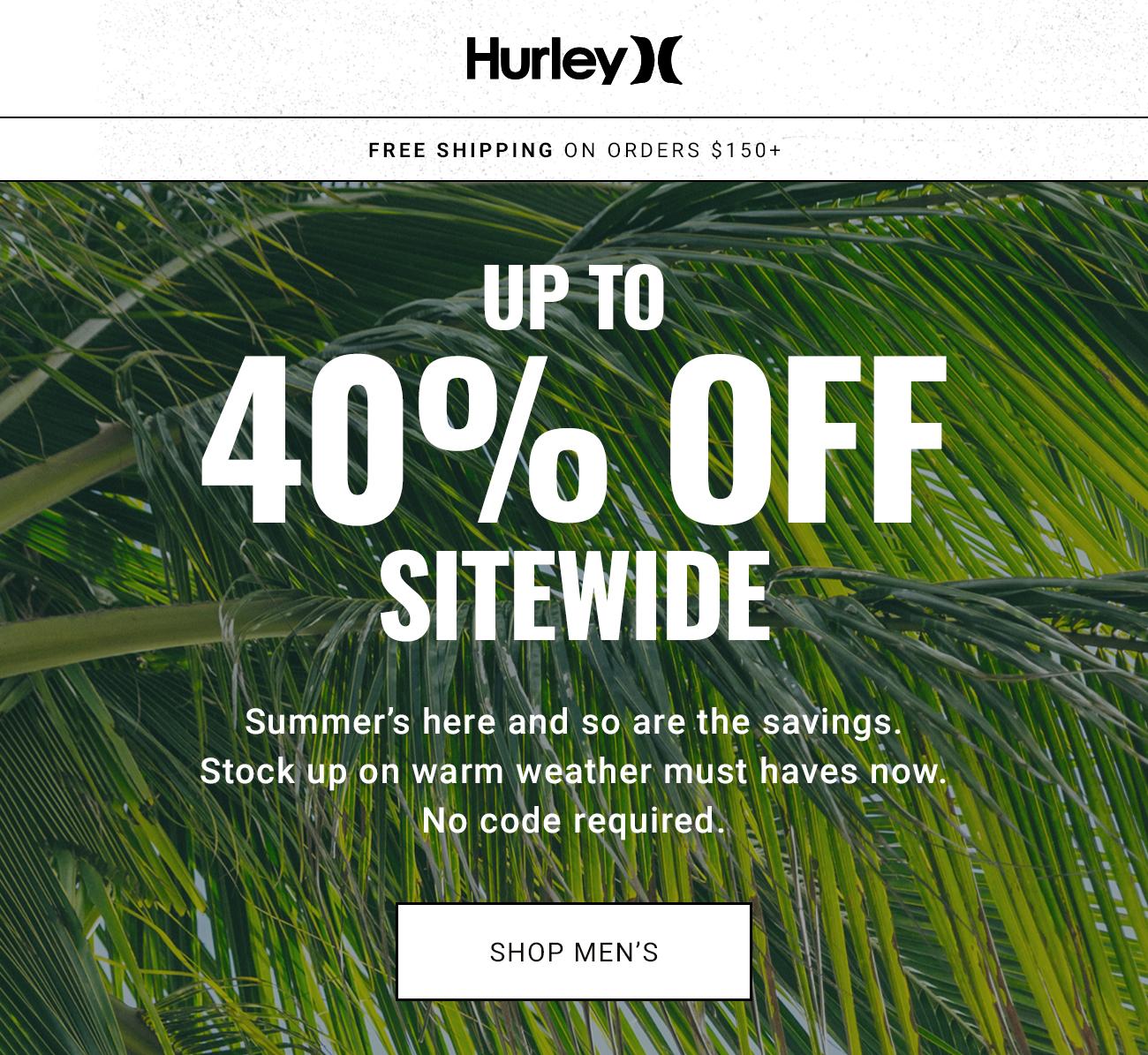 Hurley - 40% OFF Sitewide | Shop Men's