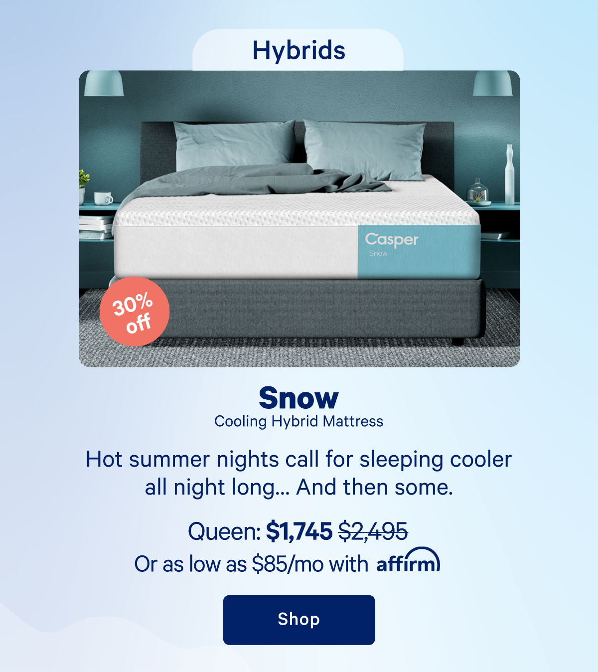 Snow Cooling Hybrid Mattress >> Shop >>