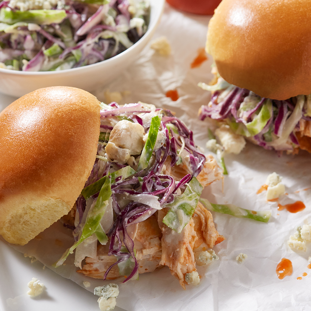 Slow Cooker Buffalo Chicken Sliders