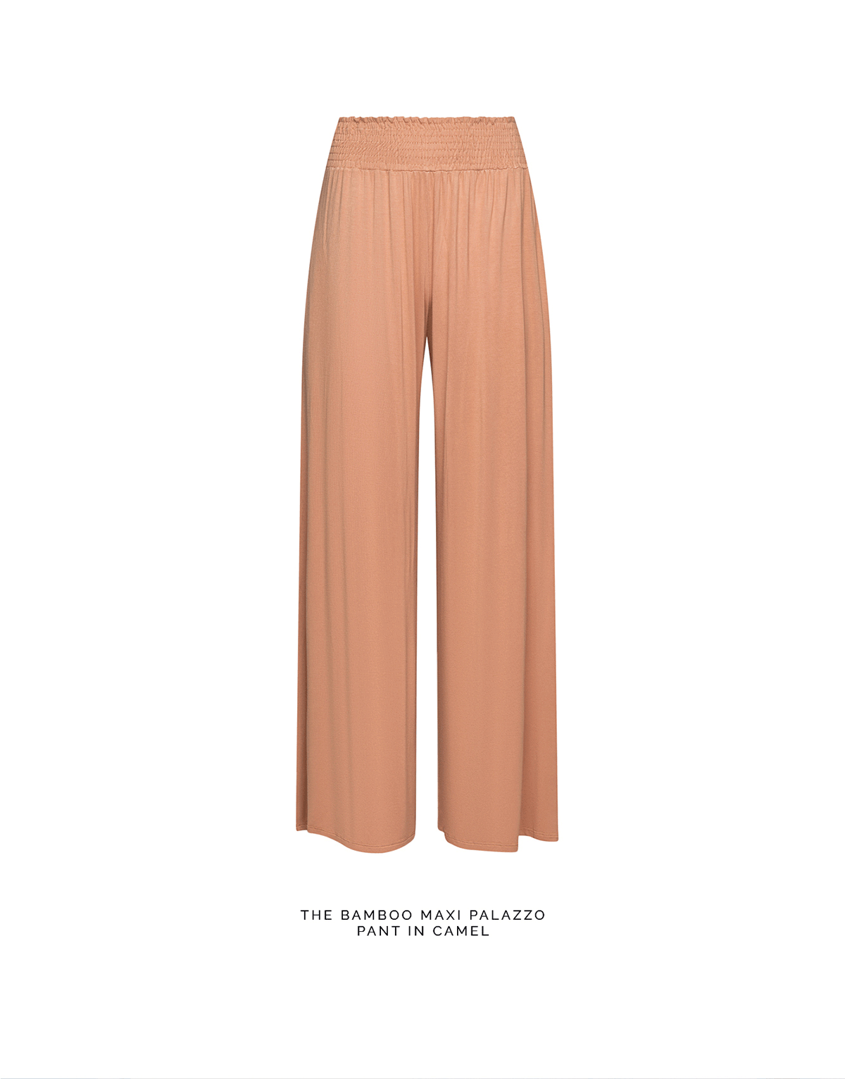 The Bamboo Maxi Palazzo Pant in Camel