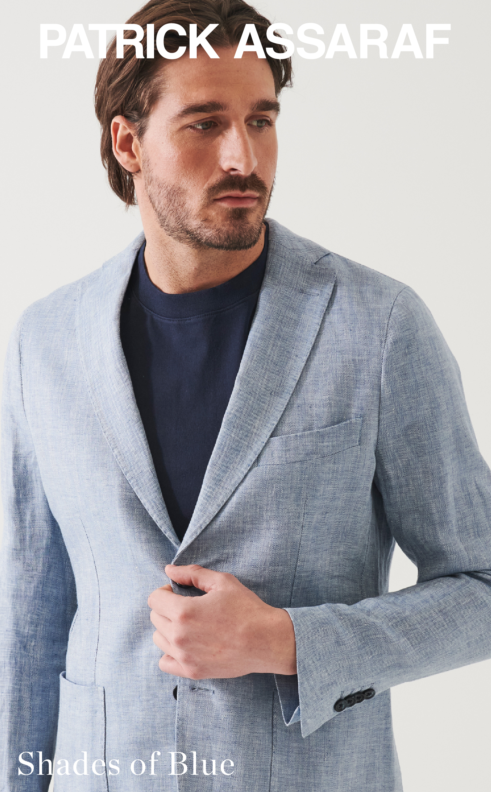 LINEN HERRINGBONE BLAZER