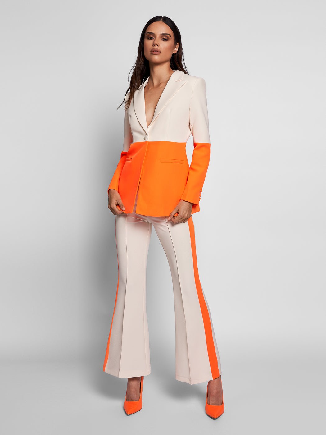 "EveryWhere" Blazer + Pants Suit In Orange