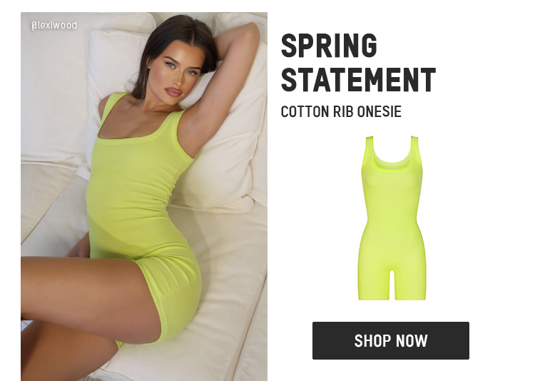 SPRING STATEMENT: COTTON RIN ONESIE