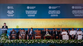 UN Food and Agriculture Organization Director-General QU Dongyu during the 37th Session of the FAO Regional Conference for Asia and the Pacific, Colombo, Sri Lanka, Feb. 20, 2024.