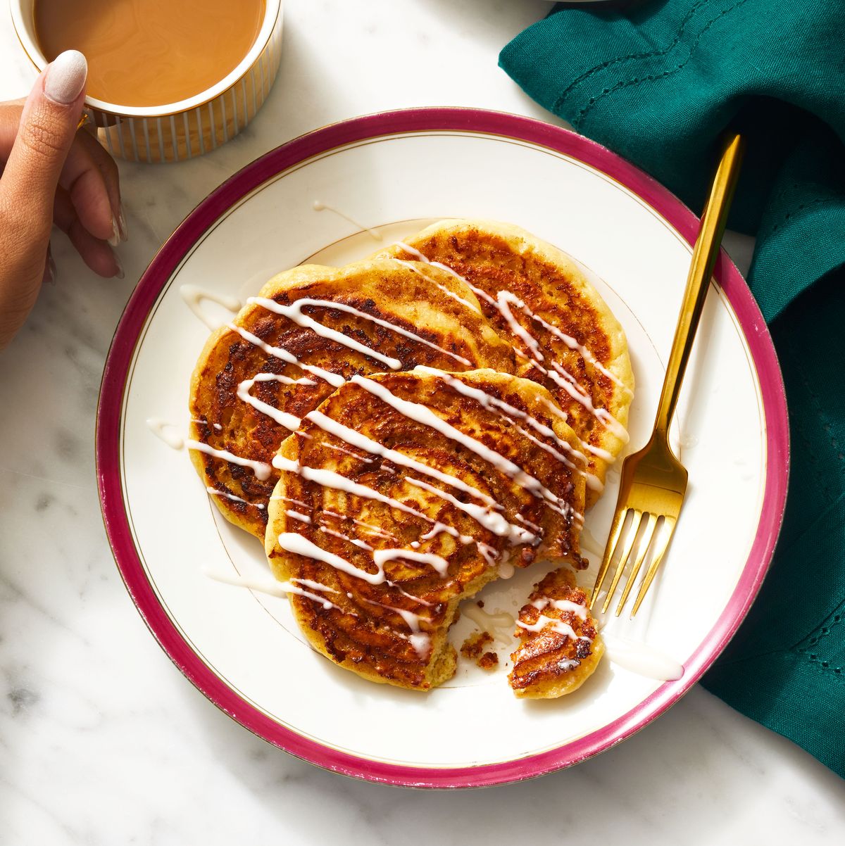 Our Cinnamon Roll Pancake Recipe Is Next Level