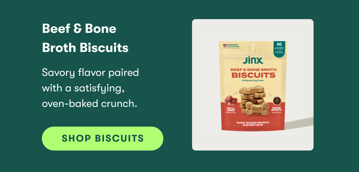 Beef & Bone broth biscuits. Savory flavor paired with a satisfying, oven-baked crunch. Shop Biscuits