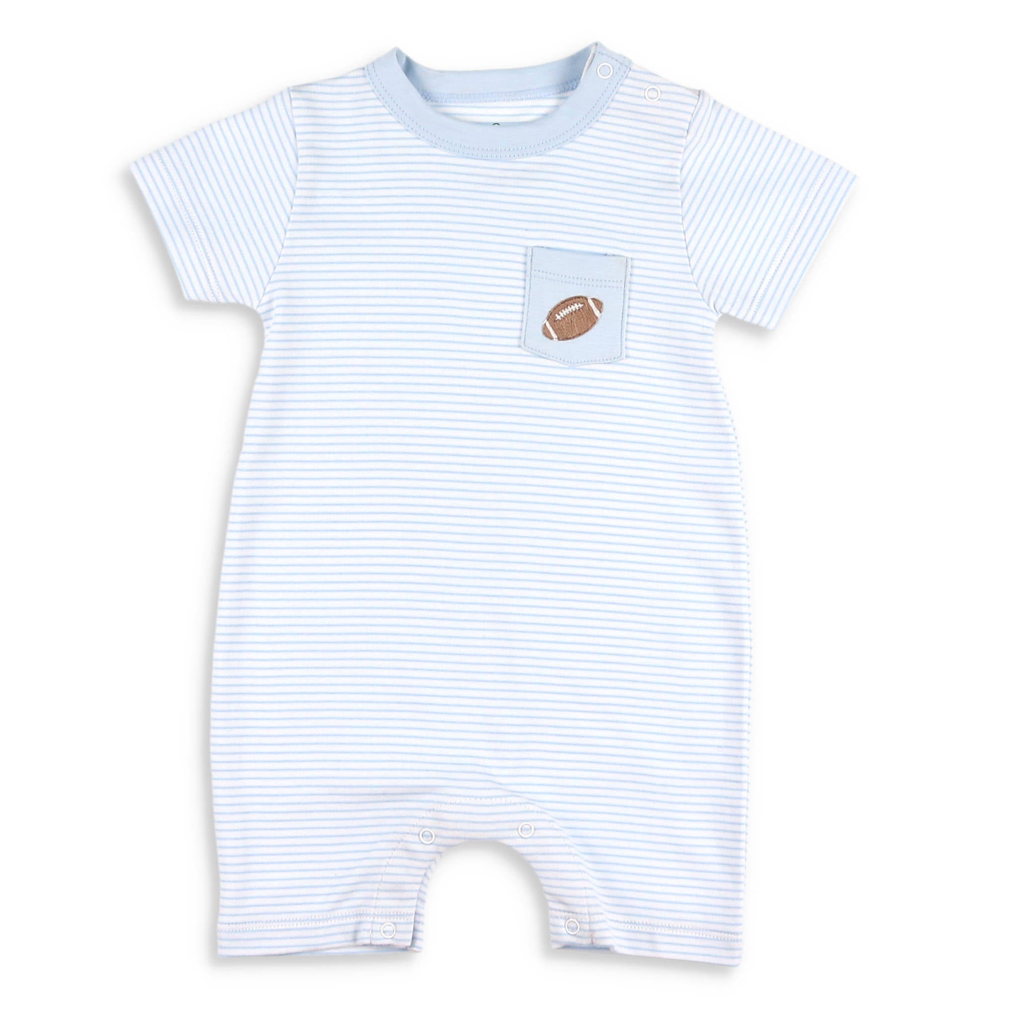 Image of Boys Pima Romper - Footballs