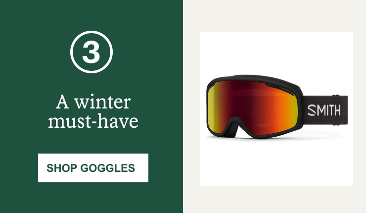 3. A winter must-have. SHOP GOGGLES