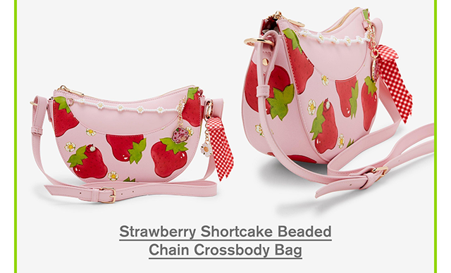 Strawberry Shortcake Beaded Chain Crossbody Bag