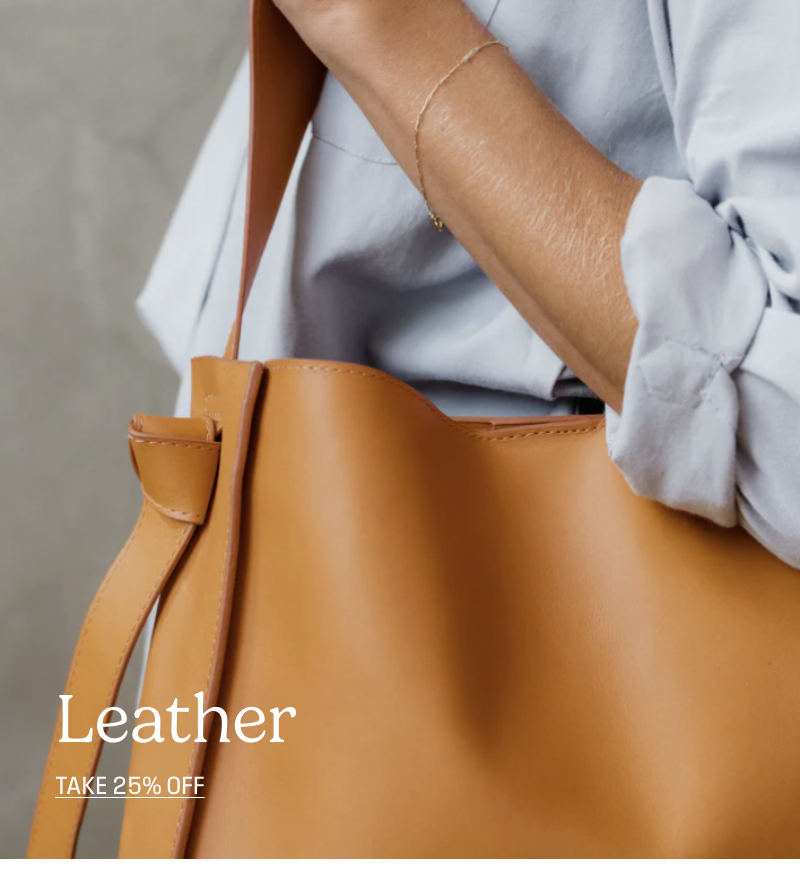 Take 25% off leather