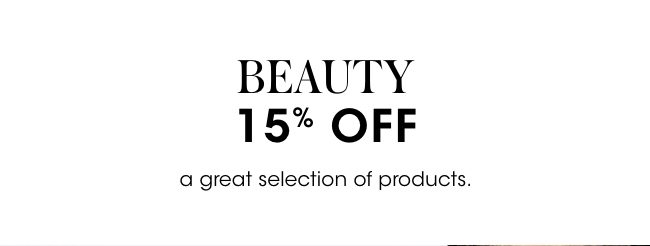 Beauty 15% off