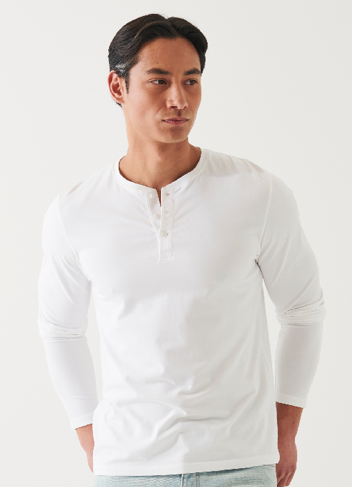 PIMA COTTON STRETCH HENLEY