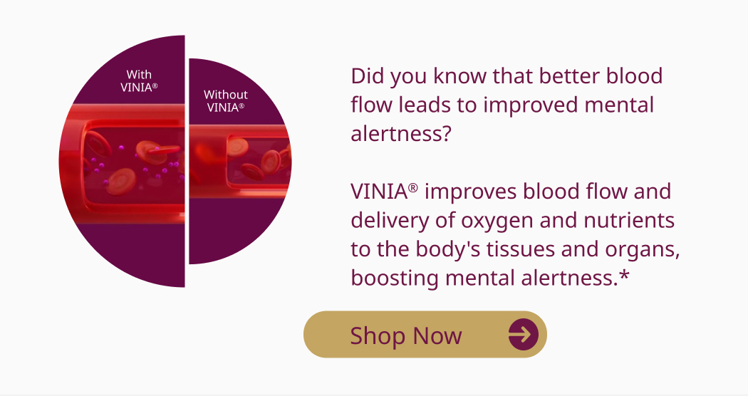 Vinia improves blood flow and delivery