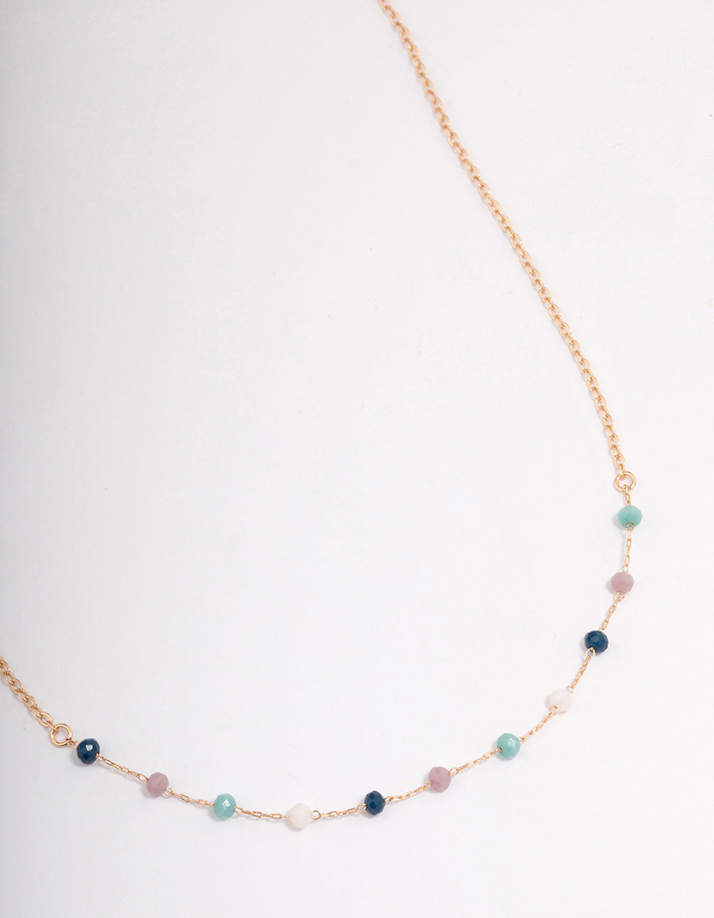 Image of Gold Multi-Coloured Beaded Necklace