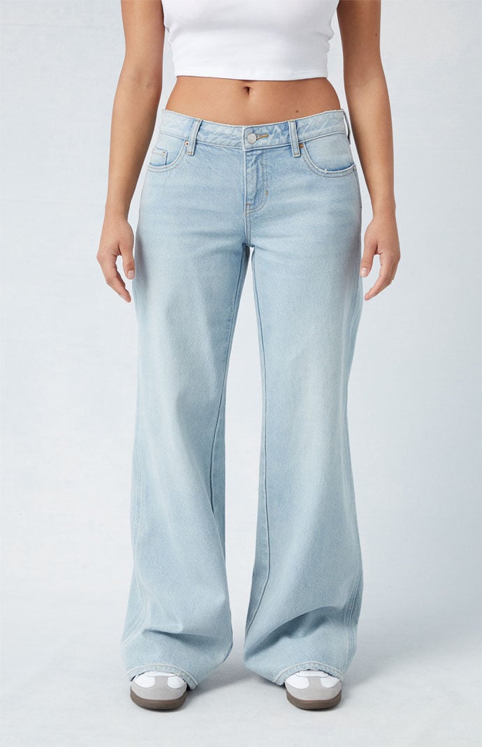 Image: Eco Light Indigo Low Rise Baggy Jeans