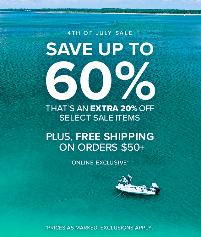 4th Of July Sale Save Up To 60% That’s An Extra 20% Off Select Sale Items Plus, Free Shipping On Orders $50+ Online Exclusive* *Prices as marked. Exclusions apply.