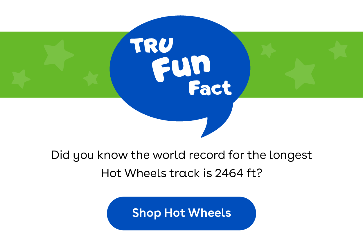 Did you know the world record for the longest Hot Wheels track is 2464 ft? Shop Hot Wheels